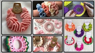 Trendy Crochet Scrunches Handmade Gorgeous Scrunches Ideas 2024 [upl. by Catharine]