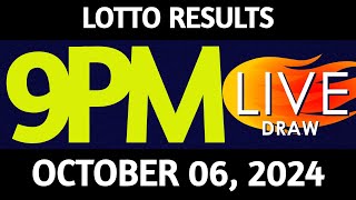 Lotto Result Today 900 pm draw October 06 2024 Sunday PCSO LIVE [upl. by Erline]