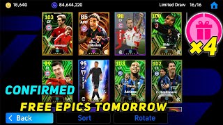 Ready For Confirmed Free Epics On Tommorow  Free Coins amp Rewards  eFootball 2024 [upl. by Alroy]