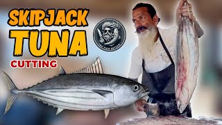 Huge Amazing Skipjack Tuna Fast Fish Cutting Skills [upl. by Saffren251]