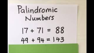 Palindromic Numbers  an ATM Maths Snacks video [upl. by Ahsilif]