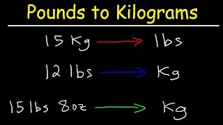 How To Convert From Pounds To Kilograms and Kilograms to Pounds [upl. by Nilyad67]