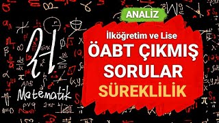 Süreklilik Çıkmış Sorular Çözümü  ÖABT Lise ve İlköğretim Matematik  2022 KPSS  Analiz [upl. by Werner]