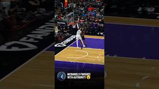 MCDANIELS FINISHES WITH AUTHORITY 😮 nba nbahighlights dunk timberwolves [upl. by Meela]