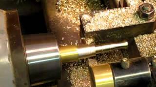 Machining of a PETE from raw brass bar stock [upl. by Amsirac690]