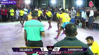 1st ROUND  NETHAJI ACADEMY KARUMATHUR vs USILAMPATTI  MAVILIPATTI  KABBADI MATCH [upl. by Leaw]