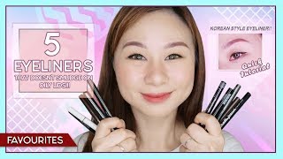 5 Eyeliners that doesnt smudge on OILY lids  Korean Style Eyeliner Tutorial  imjennytwong [upl. by Lontson]