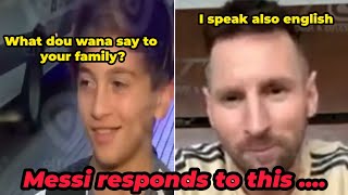 Lionel Messi reaction on hearing Thiago Messi speak pure English [upl. by Gaughan141]