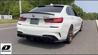 BMW M340I CTS Turbo Downpipe  AWE Touring Exhaust DME Unlock and BM3 Stage 2 [upl. by Nagaem]