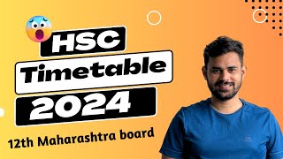 HSC timetable 2024  12th Maharashtra Board exam 2024 update [upl. by How10]