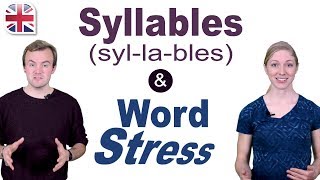 Syllables and Word Stress  English Pronunciation Lesson [upl. by Ardnossac]