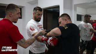 Sebastian Cozmâncă vs Freddy Kemayo  backstage footage DFS15 [upl. by Aihtnic430]