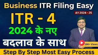 ITR 4 Filing Online AY 202425  44ad ITR  Online Filing ITR4 AY 202425  Presumptive Tax 44ad [upl. by Tteragram]