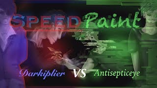 Darkiplier vs Antisepticeye  SpeedPaint [upl. by Ahsiekal]