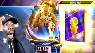 PINK DIAMOND FINALS MVP GIANNIS In PACK OPENING NBA 2K Mobile Season 3 [upl. by Charmane760]