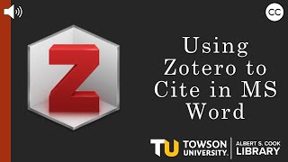 Using Zotero to Cite in Microsoft Word [upl. by Eula423]