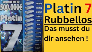 Platin 7  Rubbellos Platin 7 ist mal richtig großzügig was den Gewinn angeht [upl. by Ljoka]