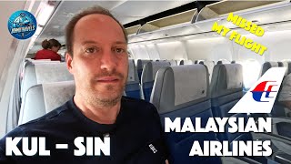 Kuala Lumpur to Singapore with Malaysian Airlines  Big Delays [upl. by Kylynn]