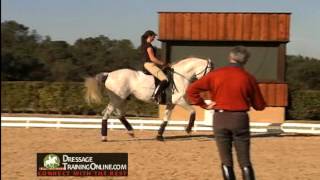 Jan Bemelmans teaching Intermediare II piaffe and passage tempi changes [upl. by Edette514]