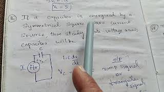 If a capacitor is energized by a symmetrical square wave current source then steady state voltage [upl. by Yorgo]