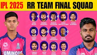 Rr squad 2025  rr team 2025 player list  ipl 2025 Rajasthan Royals final new squad all team squad [upl. by Mattson852]