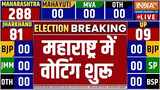 Maharashtra Election Voting LIVE महाराष्ट्र में वोटिंग शुरू  BJP  MVA  Mahayuti [upl. by Vocaay]