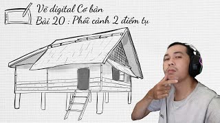 Vẽ Digital Cơ bản  Bài 20  Phối cảnh 2 điểm tụ [upl. by Eniamsaj]