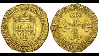 Pièce dor du Moyen Age  Medieval gold coins [upl. by Llednar]