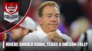 Greg McElroy is HEATED about the Texas Alabama amp Oregon rankings 👀  ESPN College Football [upl. by Tahpos]