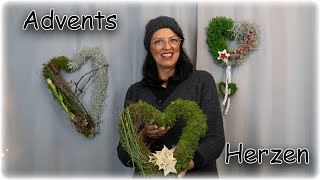 Adventdeko💚💚💚Herzen im AdventBlumen und Dekorationen [upl. by Corotto]