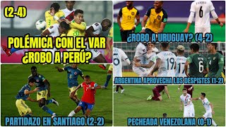 POLEMICA con el VAR en SUDAMÉRICA  ¿ROBO a PERÚ ¿ROBO a URUGUAY ¿BRASIL FAVORECIDO ¿Y VENEZUELA [upl. by Thorr]