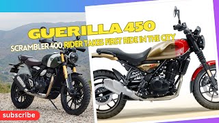 Royal Enfield Guerrilla 450  first ride impressions  Scrambler 400X riders perspective [upl. by Trixy]