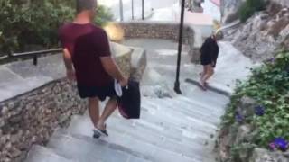 Menorca  Calan en Porter Beach  alot of stairs [upl. by Yuht250]