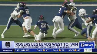 Pete Rogers hits clutch field goal to lead West past Anderson County [upl. by Arytas]