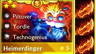 Heimerdinger ⭐⭐⭐  6 Bruiser  3 Piltover  TFT SET 95 [upl. by Judie440]