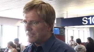 Rick Steves at the 2007 Air France Opening at the SeaTac Airport [upl. by Hedvige]