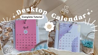 How to make mini Desktop calendar  Complete tutorial Detailed video [upl. by Rorry]