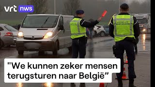 Nederland begint met controles aan grens met België en Duitsland [upl. by Ecirahs]