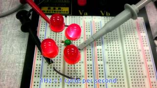 Fullwave bridge rectifier with LEDs [upl. by Wieche]