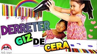 DERRETER GIZ DE CERA COM SECADOR DE CABELO [upl. by Ttenneb]