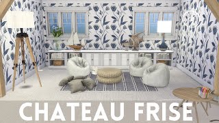 CHATEAU FRISE 7 BEDROOM HAMPTONS STYLE Part 2  Sims 4  CC SPEED BUILD  CC List [upl. by Sirad]