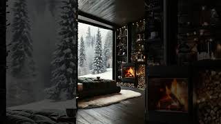 Relaxing Secluded Cabin With a Bedroom Decorated for Christmas Warm amp Comfortable [upl. by Dranyl368]