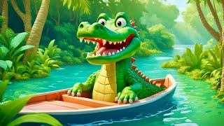 Row Row Row Your Boat  Fun Action Song for Kids  Nursery Rhymes amp Kids Songs [upl. by Strickler]