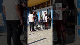 WalMart Calls COPS because I gave EVERYONE FREE GROCERIES shorts [upl. by Bonina961]