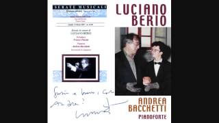 Andrea Bacchetti  Luciano Berio Interview amp 6 Encores [upl. by Melia]