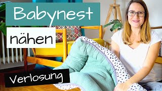 DIY Babynest  Nestchen  Verlosung für Babys nähen  Ohne Schnittmuster [upl. by Culberson]