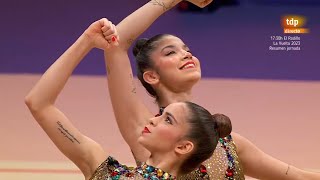 2023 World Rhythmic Gymnastics Championships Valencia  Groups 5 Hoops Final  ESPAÑOL [upl. by Ayikahs]