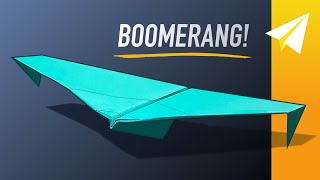 BOOMERANG PAPER AIRPLANE How to Make a Plane that Flies Back to You — Looper by Will Barron [upl. by Areemas419]