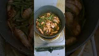 Hipon with sitaw healthydiet spiderman seafood healthyfood funny fish memes [upl. by Acassej]