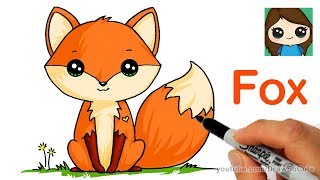 How to Draw a Cute Fox Easy [upl. by Hameerak]